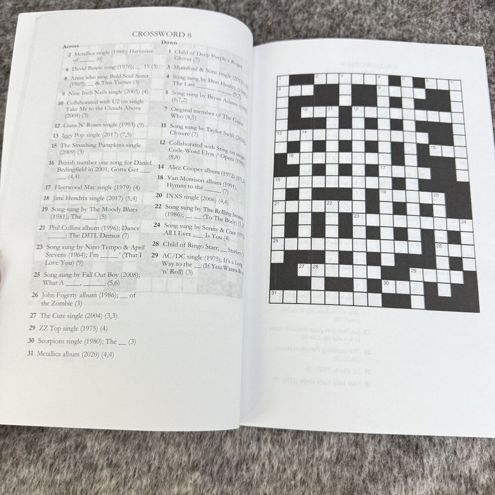✅The Ultimate Rock Music Trivia Crossword Collection Volume 1 & Rock Music Cross - Picture 5 of 8